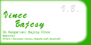 vince bajcsy business card